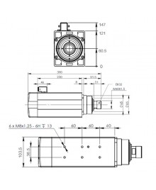 TDK120x103-6 ER32 380VAC Dimensions