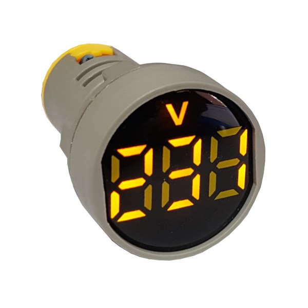 AD22-VM Mini Panel Voltmeter Yellow