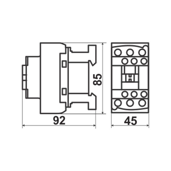 LC1-DN32 380VAC Dimensions