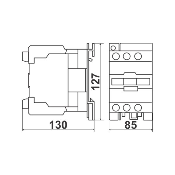 LC1-D95-M7C 24VAC Dimensions