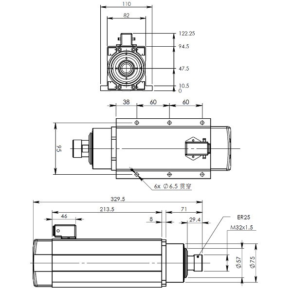 TDK93x82-3.5 ER25 380VAC Dimensions