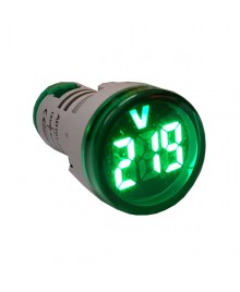 AD22-VM Mini Panel Voltmeter Green