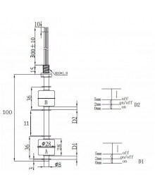 Float Switch 100-DS Dimensions