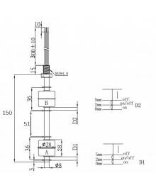 Float Switch 150-DS Dimensions