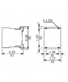 LC1-K1210 220VAC Dimensions